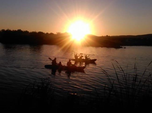 Puesta de sol en Kayak.