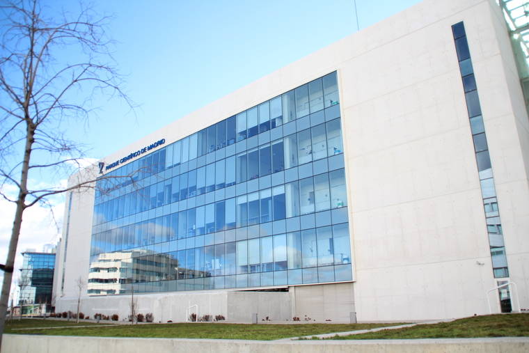 Exterior del edificio en el que se ubica el laboratorio de Sygnis en Madrid (Parque Científico).