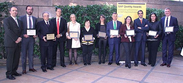 Banco Sabadell, Iberdrola Ingeniería y Construcción y Grupo Fuertes ganadores de los SAP Quality Award 2015