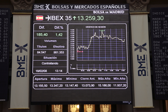 La Bolsa española negocia hasta noviembre 894.504 millones de euros, un 11,4% más que el año anterior
