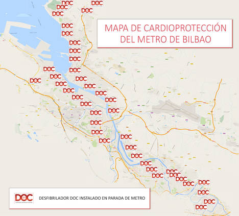 Metro de Bilbao se convierte en un referente en Europa de cardioprotección con desfibriladores en todas sus estaciones