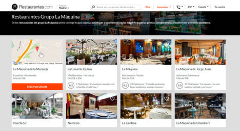 Grupo La Máquina confía en Restaurantes.com para la gestión digital de todas sus reservas