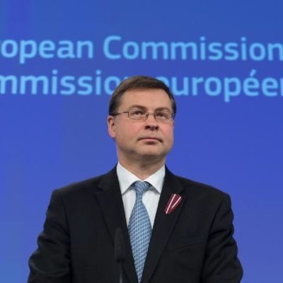 Valdis Dombrovskis, vicepresidente responsable del Euro y el Diálogo Social.
