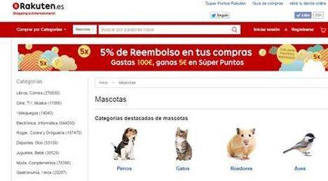 El comercio online de productos de mascotas crece un 43% anual en el centro comercial Rakuten.es