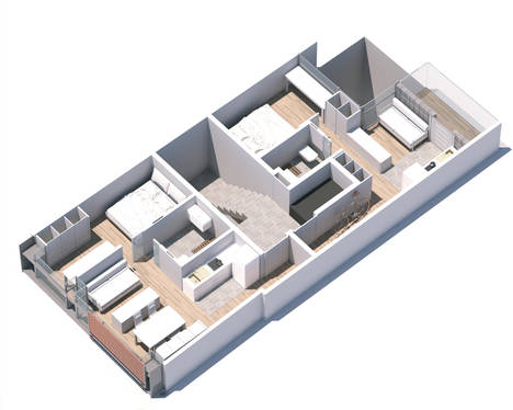 Espacios flexibles y modernos para el primer edificio de apartamentos financiado a través de crowdfunding