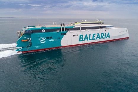 Baleària emite un reportaje sobre el primer viaje del fast ferry Eleanor Roosevelt, “un barco que va a marcar historia”