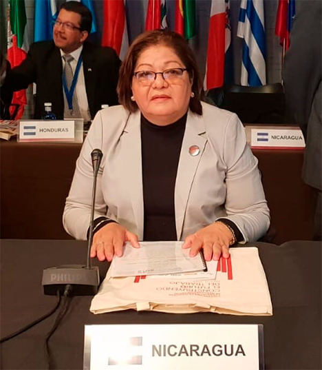 Alba Luz Torres, ministra de Trabajo de Nicaragua.