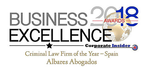 Albares Abogados, reconocido en los Business Excellence Awards 2018 como Mejor Firma Penal del año