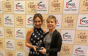Arancha Manzanares (Premio Mujer Empresaria CaixaBank 2019), galardonada en los premios IWEC 2019