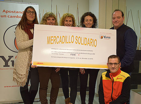 Un centro logístico de DHL en Seseña (Toledo) dona 7.515€ a la Asociación Yuna para proyectos sociales en Leganés y Getafe