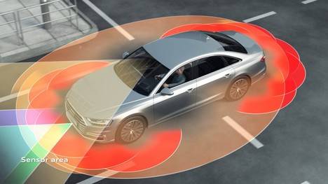 Escáner láser del nuevo Audi A8: visión periférica
