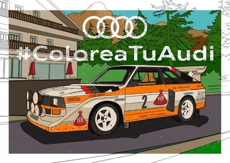Audi crea ilustraciones de sus modelos más icónicos para colorear en casa