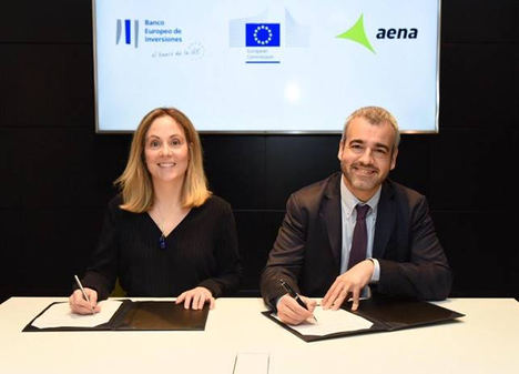 El BEI financia a Aena con 86 millones de euros para mejorar la eficiencia energética de sus aeropuertos