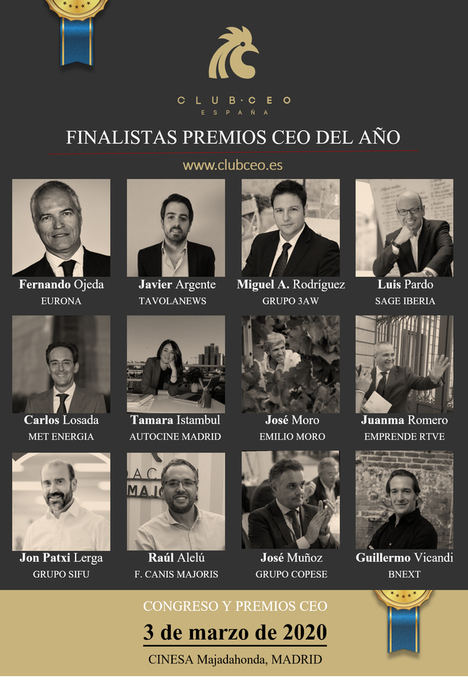 El Club CEO anuncia los nombres de los finalistas de la I Edición de los Premios CEO del Año