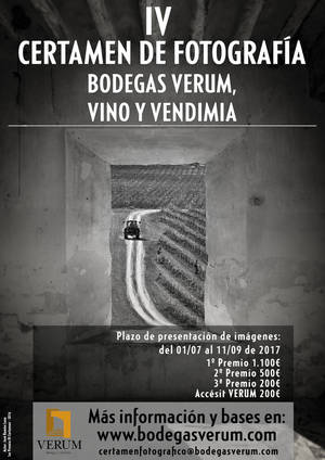 Objetivo: Viña, bodega y vino para el IV Certamen Fotográfico Nacional que organiza Bodegas Verum