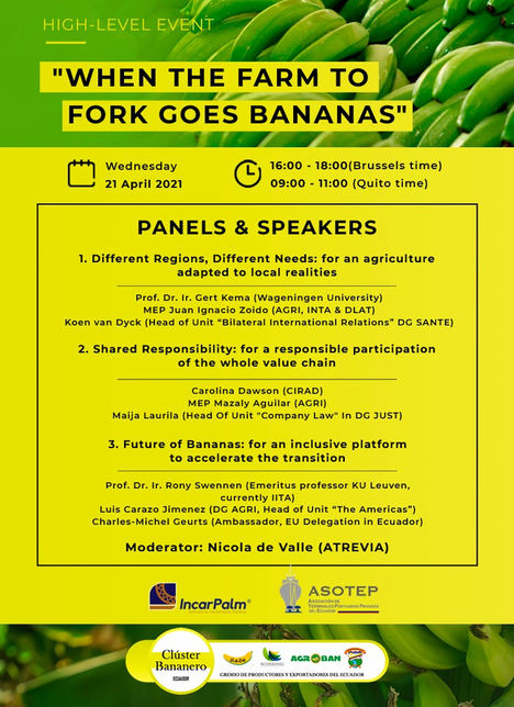 El Clúster Bananero del Ecuador organiza el “Banana Day 2021”, una jornada online sobre la industria del banano y su futuro