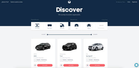 Trive amplía su oferta de coches y ya cuenta con 40.000 usuarios registrados