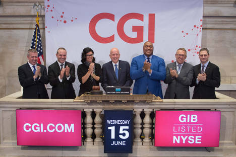 CGI celebra su 40 aniversario haciendo sonar la campana de cierre de la Bolsa de Nueva York