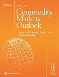 World Bank Group. 2016. Commodity Markets Outlook, April. World Bank, Washington, DC. License: Creative Commons Attribution CC BY 3.0 IGO