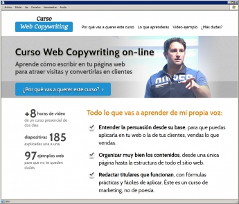Cursowebcopywriting.com: primer curso online sobre web copywriting en castellano