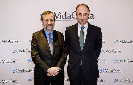 De izqda a dcha: Tomás Muniesa, Vicepresidente Ejecutivo y Consejero Delegado, y Antonio Trueba, Director General de VidaCaixa.