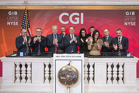 Directivos de CGI celebran en la Bolsa de NY 20 años de cotización