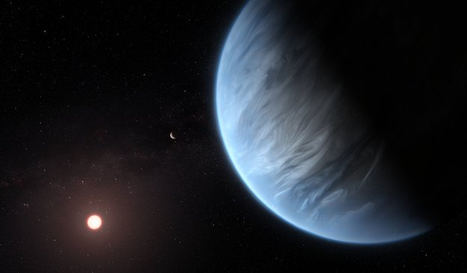 El Hubble encuentra vapor de agua en un exoplaneta de zona habitable por primera vez.
