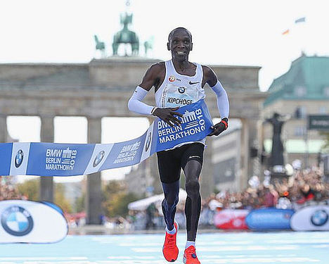 Eliud Kipchoge, maratón de Berlin.