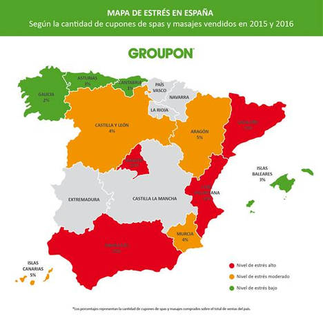 El “mapa del estrés” en España: los madrileños, los ciudadanos más estresados y los cántabros los más relajados