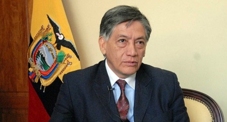 Embajador Miguel Calahorrano.