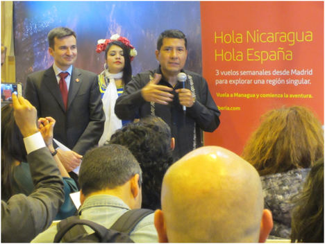Embajador de Nicaragua en España, Carlos Midence y el Director Comercial de Iberia, Marco Sansavini.