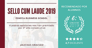 Esneca Business School recibe su quinto Sello Cum Laude 2019