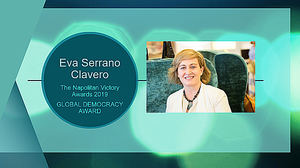 Eva Serrano, presidenta de ASEME, vicepresidenta de CEIM y de la Cámara de Madrid, galardonada con el Global Democracy Award de la Washington Academy of Political Arts & Sciences