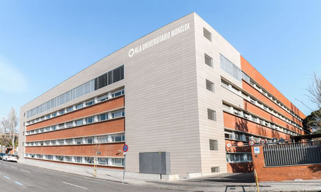 Fachada del hospital HLA Universitario Moncloa Madrid, uno de los centros del Grupo HLA que ha atendido a un mayor número de pacientes.