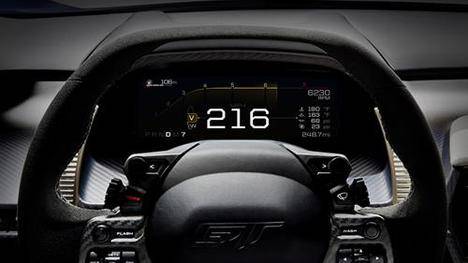 La pantalla digital del nuevo Ford GT