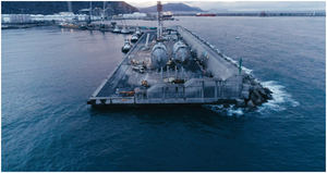 Avanza la fabricación de la plataforma eólica marina flotante DemoSATH en el Puerto de Bilbao
