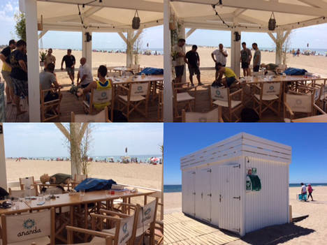 Castelldefels tiene hoy una playa más segura con desfibriladores en sus chiringuitos
