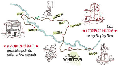 Éste es el nuevo recorrido de ‘Magic Wine Tour’, el autobús turístico del rioja
