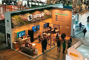 Grupo Construcía firma el stand circular de Simplr en el salón 4YFN del Mobile World Congress