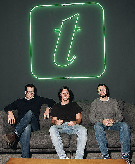 De izqda. a dcha.: Dani Flores, Eloi Montes y Alex Lopera, fundadores de TipsterChat.