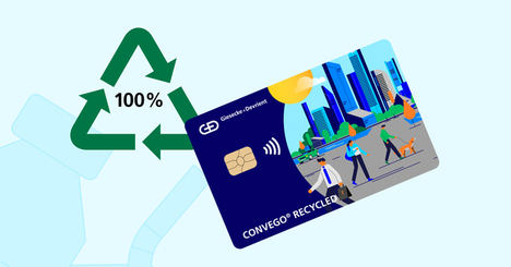 G+D suministra las nuevas tarjetas sostenibles de BBVA fabricadas con un 100% de PVC reciclado