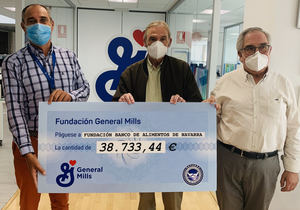 La Fundación General Mills dona casi 40.000 euros a la “Fundación Banco de Alimentos de Navarra” para apoyar a más de 25.000 personas