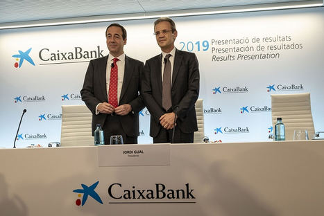 Gonzalo Gortázar, consejero delegado de CaixaBank, y Jordi Gual, presidente de CaixaBank.