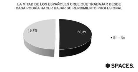 La mitad de los españoles cree que trabajar desde casa puede disminuir su rendimiento profesional