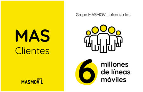 Grupo MASMOVIL supera los 6 millones de clientes de telefonía móvil