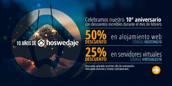 Hoswedaje celebra sus 10 años de vida con los mejores descuentos