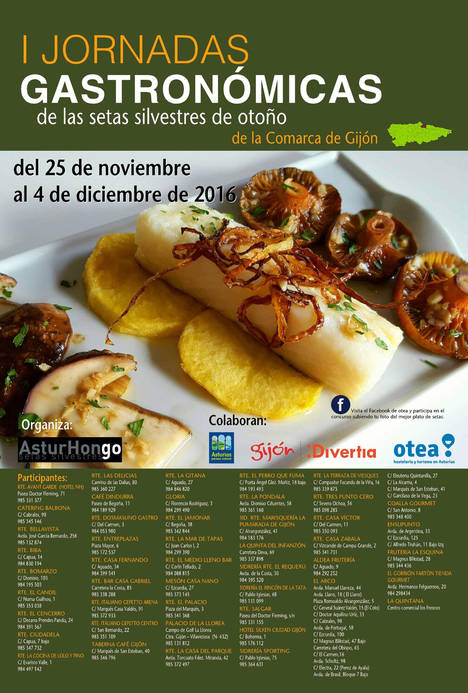 Hotel Silken Ciudad Gijón participa en las I Jornadas Gastronómicas de setas de otoño