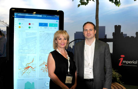 ICES - Launch of ParkFinder at Parkex 2016 - l-r Ashley Bijster, Managing...