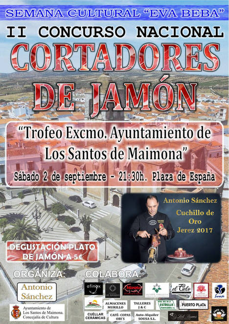 El concurso nacional de cortadores de jamón de Los Santos de Maimona celebra su II edición