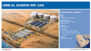 Veolia Water se adjudica el proyecto de desalación más grande de los Emiratos del Norte por 255 millones de dólares